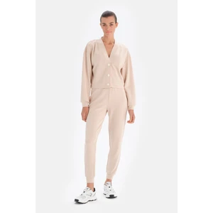 Ekru Jogger Paça Eşofman Altı