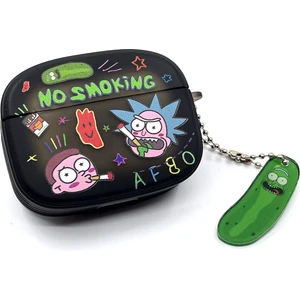 Zen AI Airpods Pro 1/2. Nesil Uyumlu Sevilen Fantastik Çizgi Karakter Rick Morty Desenli Hediye Kılıf