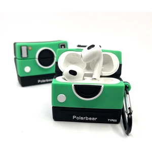 Zen AI Airpods 3. Nesil Uyumlu Kamera Mint Yeşili Polarbear Tasarımlı Hediye Kılıf