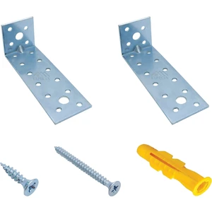 40x40x120mm - YAPIKAN Deprem Güvenliği Dolap Sabitleme Aparatı Seti - Mobilya Gardırop Portmanto Kitaplık Masa Raf Eşya Duvara Sabitleyici Aparat - L Demir Köşe Bağlantı Gönye Köşebent