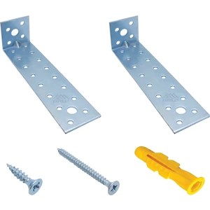 40x40x160mm - Mr.Bracket Deprem Güvenliği Dolap Sabitleme Aparatı Seti - Mobilya Gardırop Portmanto Kitaplık Masa Raf Eşya Duvara Sabitleyici Aparat - L Demir Köşe Bağlantı Gönye Köşebent