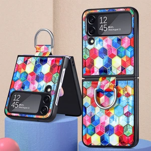 Deri Telefon Kılıfı Için Samsung Galaxy Z Flip 4 (Yurt Dışından)