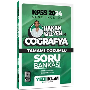 Yediiklim Yayınları 2024 KPSS Hakan Bileyen ile Coğrafya Tamamı Çözümlü Soru Bankası