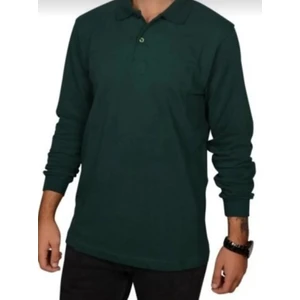 Polo Yaka Uzun Kollu Pamuklu Uzun Kol Polo Yakalı  T-Shirt