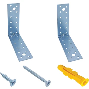 40x120x120mm - YAPIKAN Deprem Güvenliği Dolap Sabitleme Aparatı Seti - Mobilya Gardırop Portmanto Kitaplık Masa Raf Eşya Duvara Sabitleyici Aparat - L Demir Köşe Bağlantı Gönye Köşebent