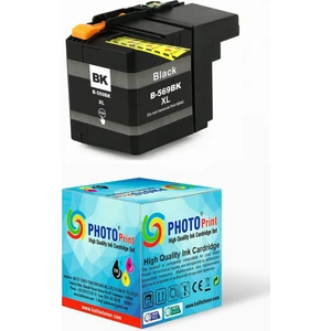 Photo Print Brother LC-569XL Siyah MFC-J2510 Yüksek Kapasite Ithal Muadil Kartuş 2.500 Sayfa