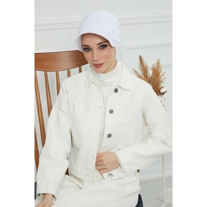 Aisha's Design Siperlikli Çiçek Aksesuarlı Şapka Bone,b-72