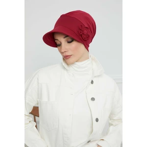 Aisha's Design Siperlikli Çiçek Aksesuarlı Şapka Bone,b-72