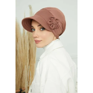 Aisha's Design Siperlikli Çiçek Aksesuarlı Şapka Bone,b-72