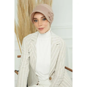 Aisha's Design Siperlikli Çiçek Aksesuarlı Şapka Bone,b-72