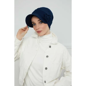 Aisha's Design Siperlikli Çiçek Aksesuarlı Şapka Bone,b-72