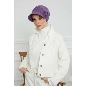 Aisha's Design Siperlikli Çiçek Aksesuarlı Şapka Bone,b-72