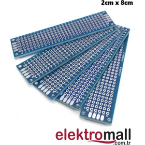 2X8CM MAVİ ÇİFT TARAFLI DELİKLİ PERTİNAKS PLAKET