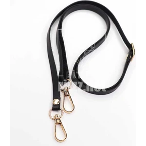 Ayarlanabilir Çanta Sapı Suni Deri 10MM - Gold Kancalı