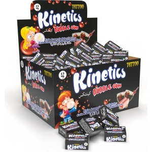 Kınetıcs Bubble Gum Tekli Sakız Tattolu Kola (3.5g) Şekerli Sakız - 100 Adet