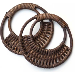 Bambu Çanta Sapı // Ay Model / Ceviz Renk