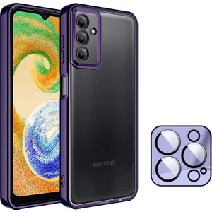Galaxy A34 Kılıf 3D Kamera ve Lens Mercek Korumalı Ultra Lüks Razer Plating Case