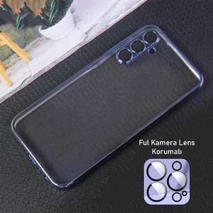 Galaxy A34 Kılıf 3D Kamera ve Lens Mercek Korumalı Ultra Lüks Razer Plating Case