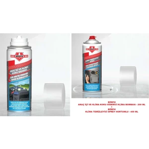 Araç Içi Koku Giderici Klima Bombası - 200 ml + Klima Temizleyici Hortumlu Sprey - 400 ml