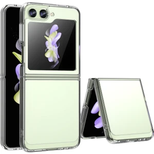 Samsung Galaxy Z Flip5 5g Cep Telefonu Geri Kapak Temiz Koruyucu Şok Geçirmez Tpu+Akrilik Kılıf (Yurt Dışından)