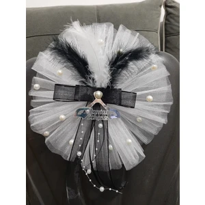 Sevgi Süs Damat Valiz,bohça Süsü(Gümüş Pleksi Yazılı kristal tüllü)