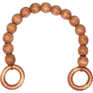 Ahşap Boncuklu Çanta Sapı - Ceviz (1 Adet)