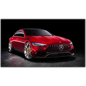 Tablo Dekor Kırmızı Mercedes Spor Araba Kanvas Tablo