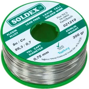 0.75 mm 200 G Kurşunsuz Lehim Teli (%99,3 Sn / %0,7 Cu)