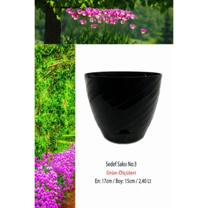 Sedef Çiçek Saksı No:3 (2,40 Lt)