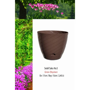 Sedef Çiçek Saksı No:3 (2,40 Lt)