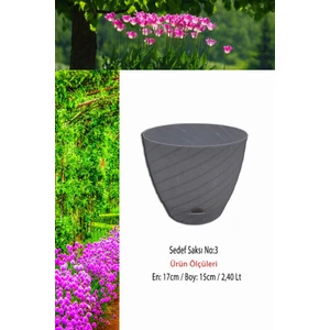 Sedef Çiçek Saksı No:3 (2,40 Lt)