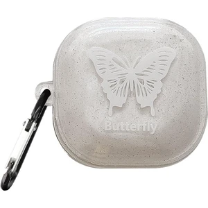Samsung Galaxy Buds 2 Kılıf Kelebek Desenli Şeffaf