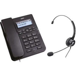 TM145 Karel Rj9 Kulaklıklı Masaüstü Telefon Siyah