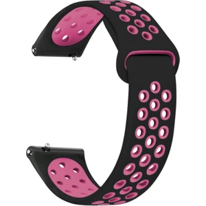 Samsung Gear S3 Classic Rainbow Gently Band Kordon Siyah Pembe
