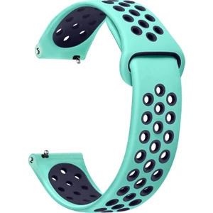 Samsung Galaxy Watch 3 45MM Rainbow Gently Band Kordon Yeşil Lacivert