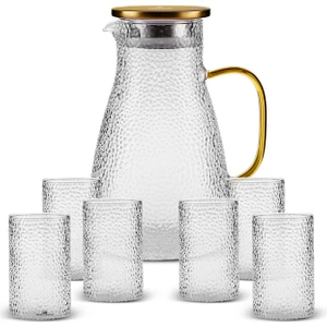 Como 7 Parça Bardak ve Sürahi Seti Gold