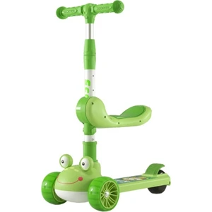 Çocuk Scooter 2'si 1 Arada Scooter Tek Düğme Katlanır Flaş Tekerlek Çocuk Yo-Yo (Yurt Dışından)