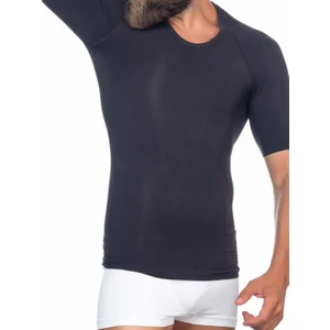 Secret Moda Beyaz Emay Dikişsiz Seamless Yarım Kol Göbek Saklayıcı Atlet Korse Siyah