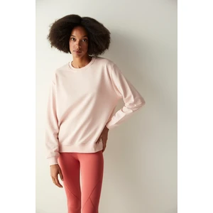 Pembe Oversize Basic  Sweatshirt