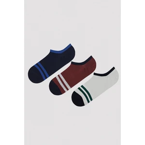Erkek Çizgli 3lü Sneaker Çorap