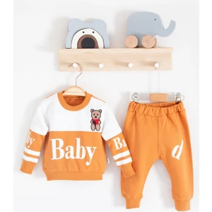 Baby Desenli 2'li % 100 Pamuk Erkek Bebek Takımı