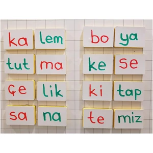 Green Class Mıknatıslı Yaz- Sil Hece ve Harf Blokları