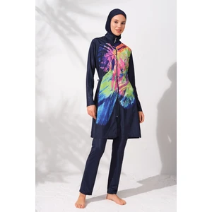 Pierre Cardin Uzunkollu Fermuarlı Tesettür Mayo Desenli 231904