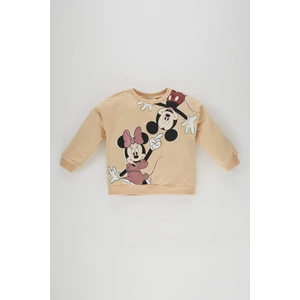 Kız Bebek Disney Mickey & Minnie Bisiklet Yaka Sweatshirt A9918A523AU