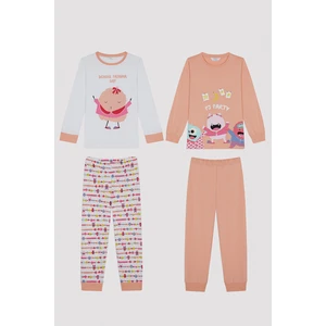 Kız Çocuk Pijama Party Ls 2'li Pijama Takımı