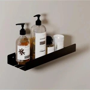 Mavi Trend Dekoratif Siyah Metal Banyo Rafı Şampuanlık Duş Rafı Banyo Düzenleyici