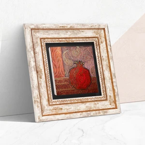 Nar Taş Duvar Tablosu Çerçeveli Duvar Dekoru Wall Art T1-49