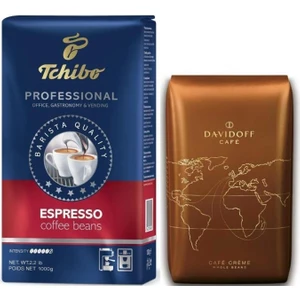 Profesional Espresso Çekirdek Kahve 1 kg + Davidoff Café Creme Çekirdek Kahve 500 gr