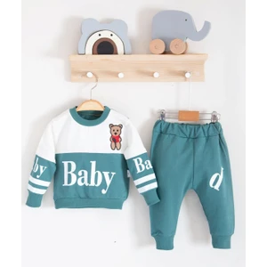 Baby Desenli 2'li % 100 Pamuk Erkek Bebek Takımı