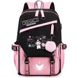Kuromi Melody Çevre Birimi Büyük Kapasiteli Okul Sırt Çantası (Yurt Dışından)